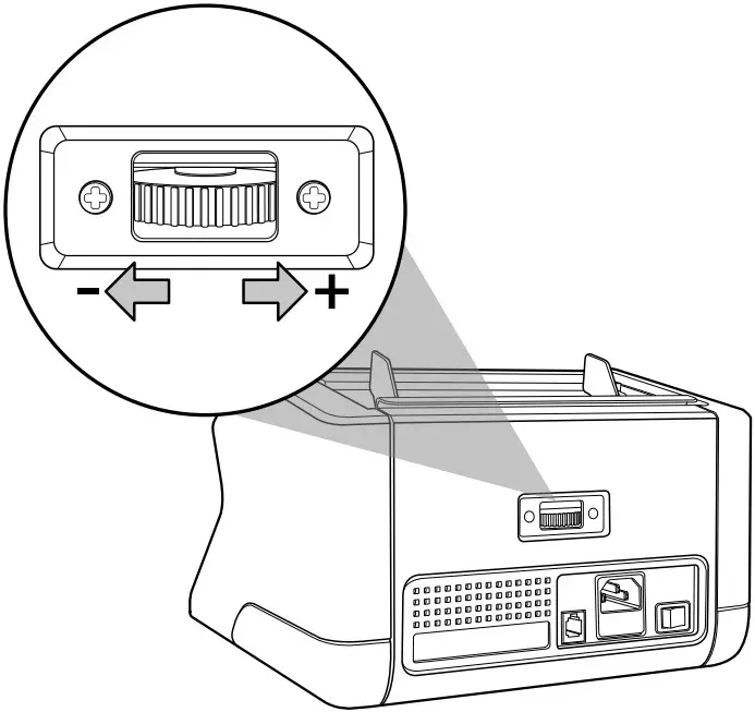 Safescan 2265 Banknote Counter Machine - feeding gap