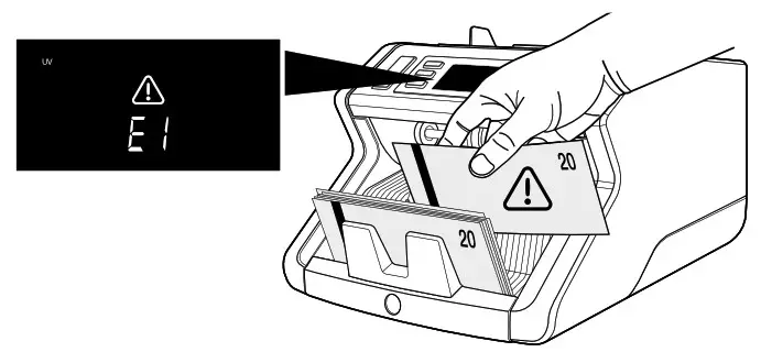 Safescan 2265 Banknote Counter Machine - steps