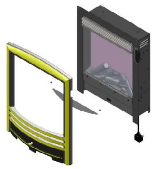 be modern 2588 Electric Heater Fire - Curved Trim