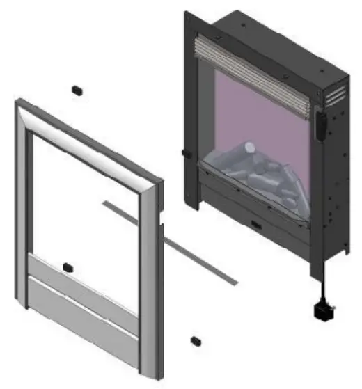 be modern 2588 Electric Heater Fire - Flat Trim