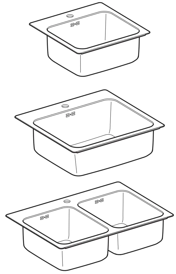 IKEA LANGUDDEN Double Sink -