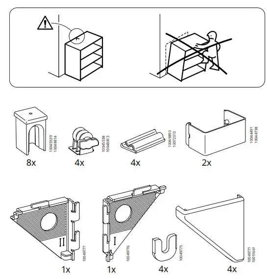IKEA ENHET Base Frame for Washbasin Anthracite - fig - 1