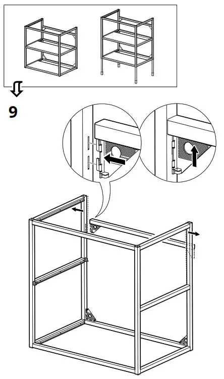 IKEA ENHET Base Frame for Washbasin Anthracite - fig 10