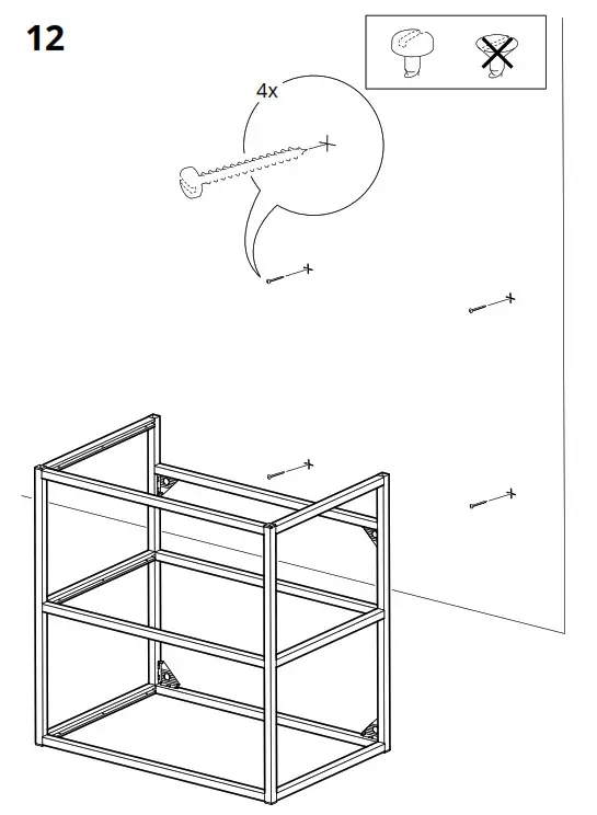 IKEA ENHET Base Frame for Washbasin Anthracite - fig 14