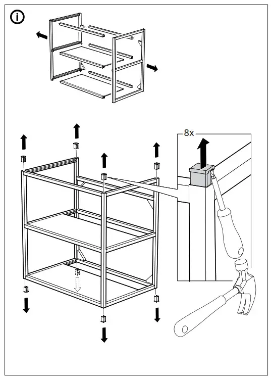 IKEA ENHET Base Frame for Washbasin Anthracite - fig 21