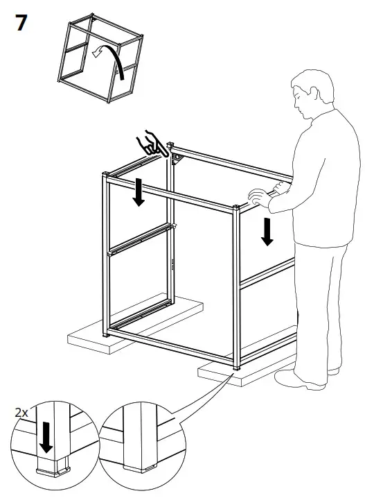 IKEA ENHET Base Frame for Washbasin Anthracite - fig 7