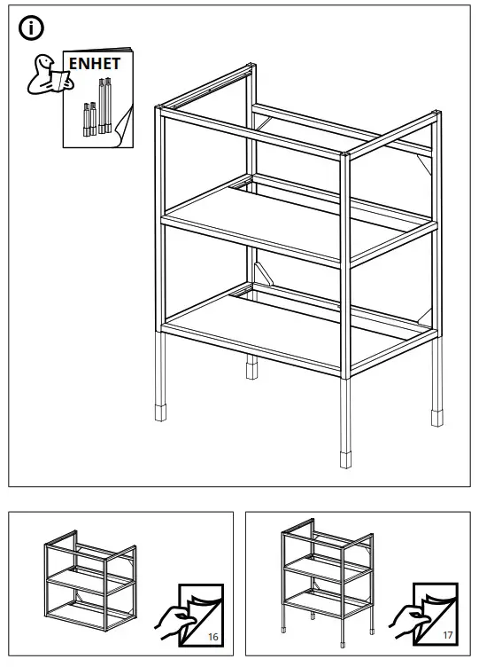 IKEA ENHET Base Frame for Washbasin Anthracite - fig 8