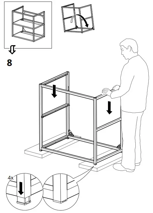 IKEA ENHET Base Frame for Washbasin Anthracite - fig 9