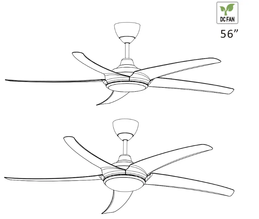 Rubine RCF Mozia56 5B Ceiling Fan -