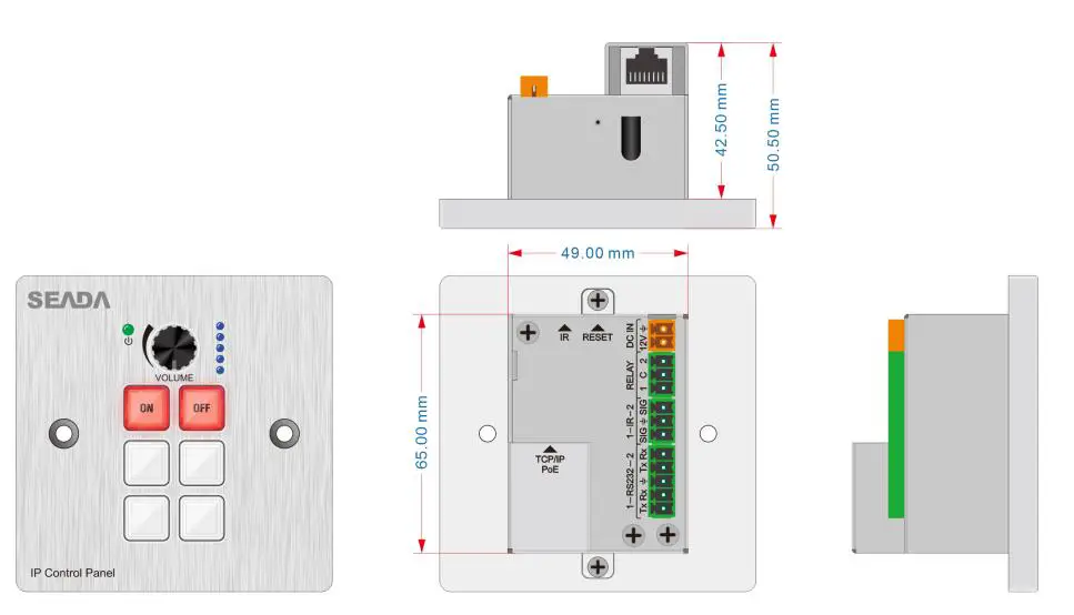 SEADA-SDCP7-6-Buttons-and-1-Knob-IP-Control-Panel-17