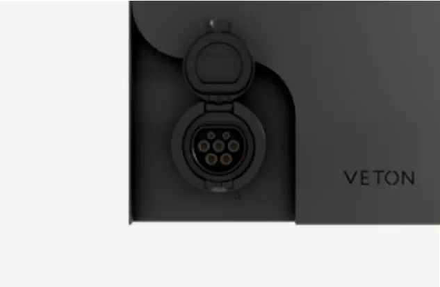 VETON Wall Premium EV Charging Station - Open the charger’s flap