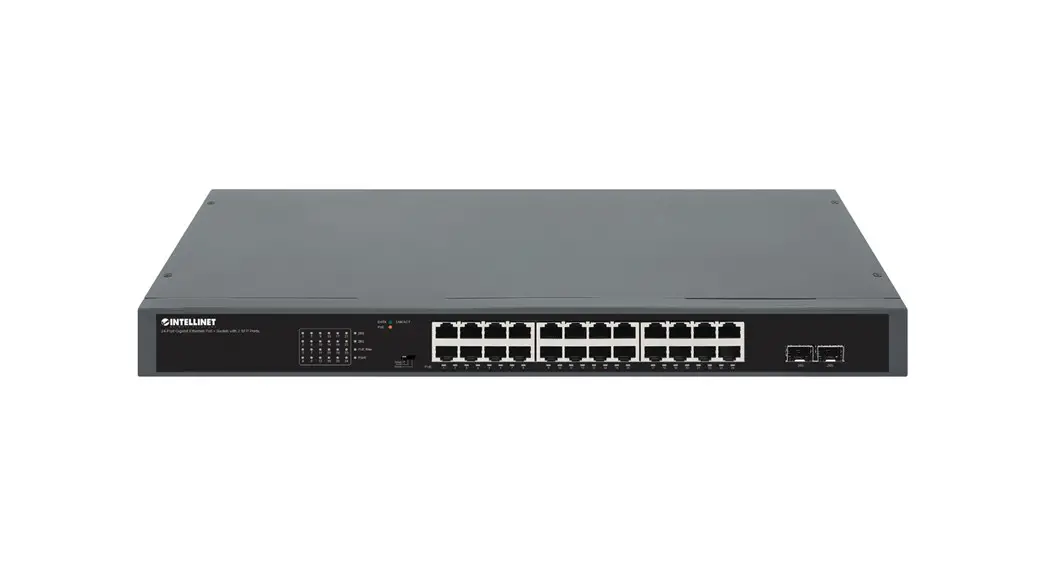 Intellinet Network Solutions 561907 24 Port Gigabit Ethernet Poe Plus Switch With 2 Sfp Ports Instructions