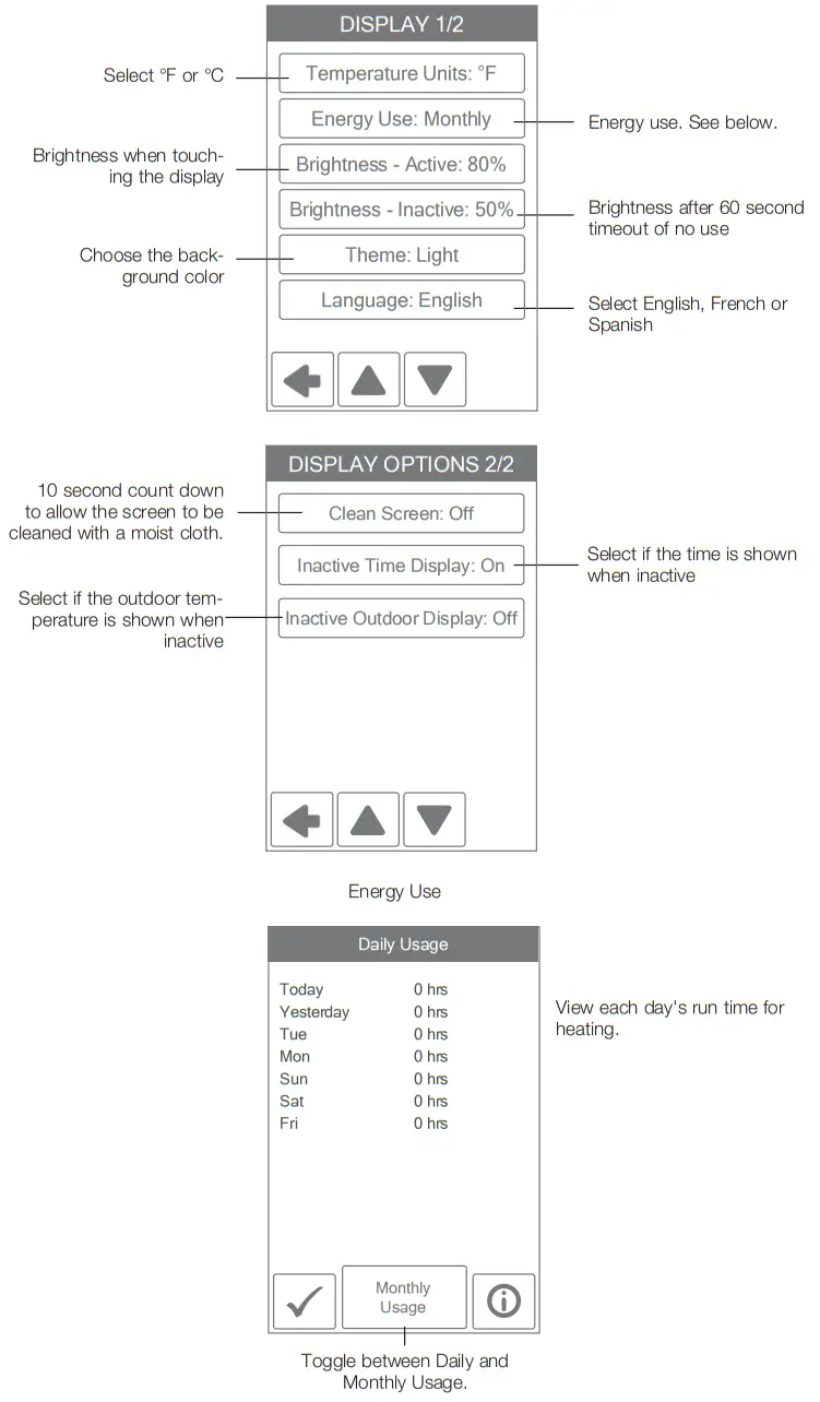 tekmar T 560 Touchscreen Thermostat - Display