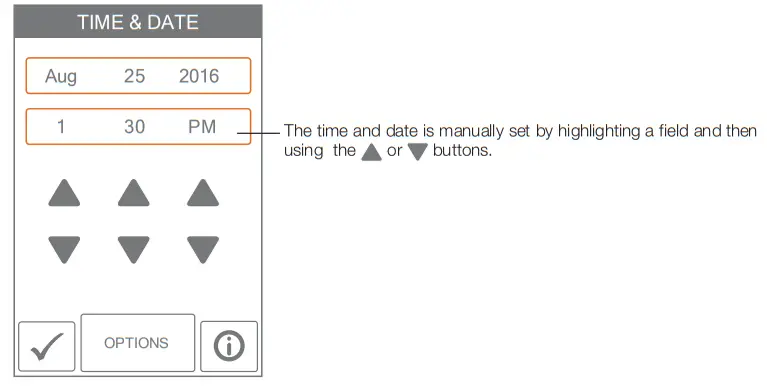 tekmar T 560 Touchscreen Thermostat - Time