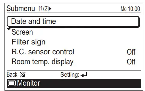 FUJITSU UTY-RVNYM Comfort Wired Remote Control - Fig 41