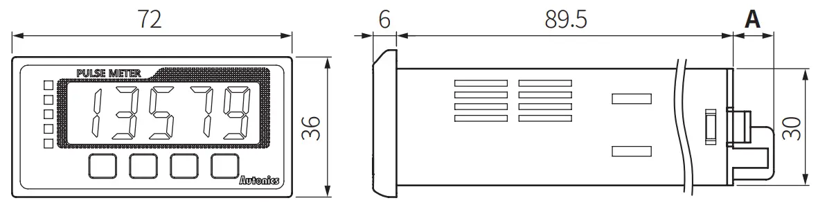 Autonics MP5S Series Multi Pulse Meters - connector 1
