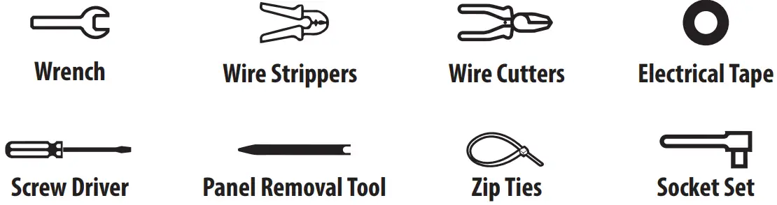 BRANDMOTION 212FVMR171 FullVUE Rear Camera Mirror - Recommended Tools