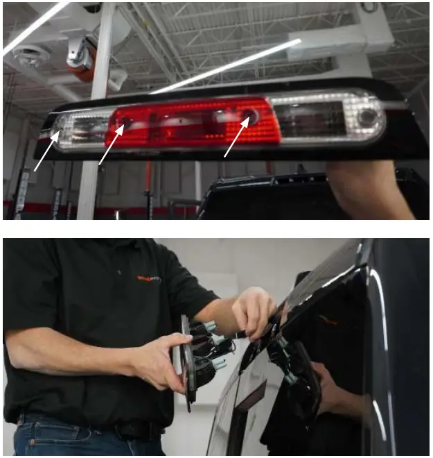 BRANDMOTION 212FVMR171 FullVUE Rear Camera Mirror - brake light