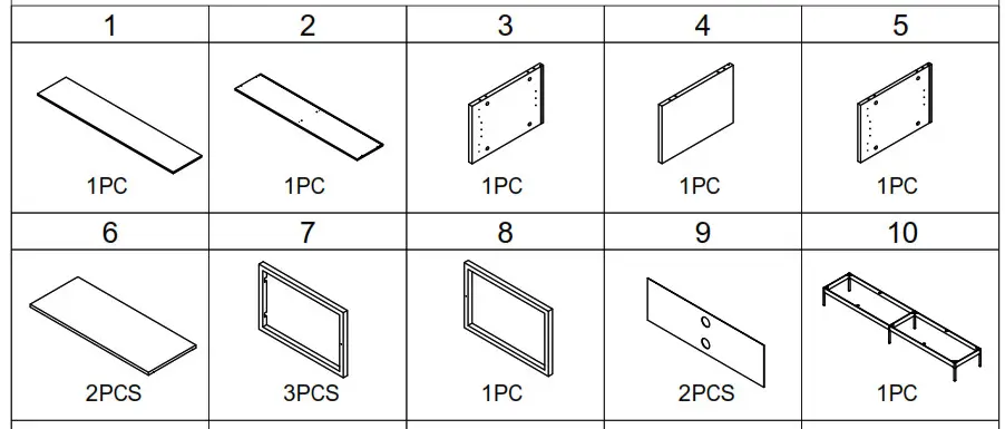 Teulat 4D 180 CM Blur TV Cabinet - FIG 2