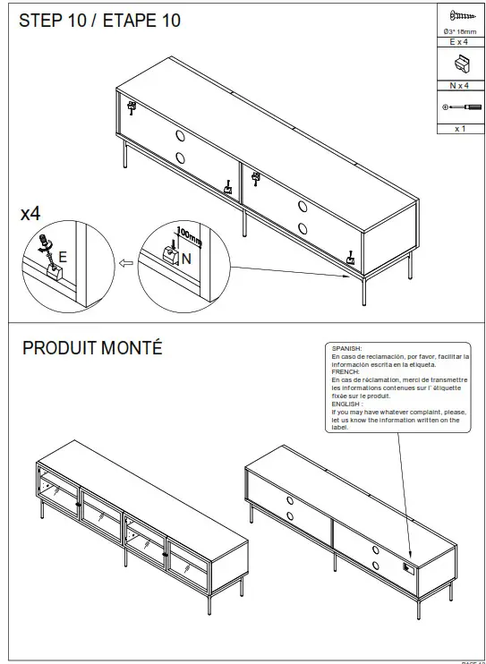 Teulat 4D 180 CM Blur TV Cabinet - FIG 9