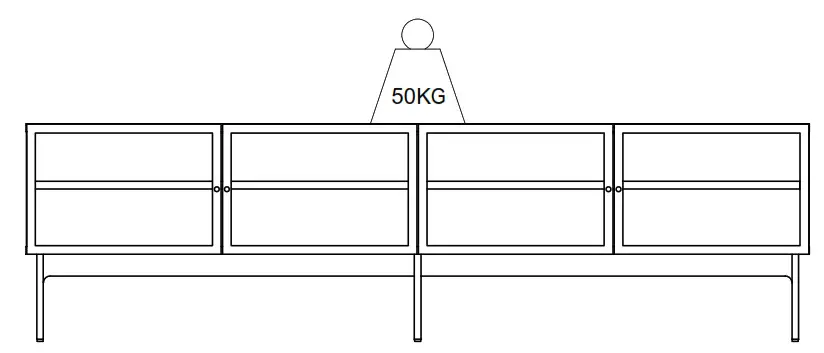 Teulat 4D 180 CM Blur TV Cabinet