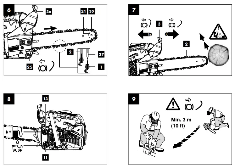 PARKSIDE 700 A1-GB Top Handle Petrol Chainsaw - Fig 3