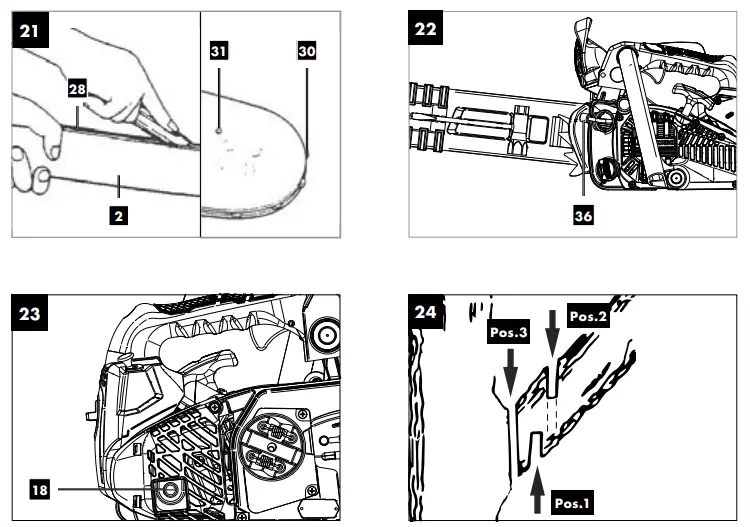 PARKSIDE 700 A1-GB Top Handle Petrol Chainsaw - Fig 7
