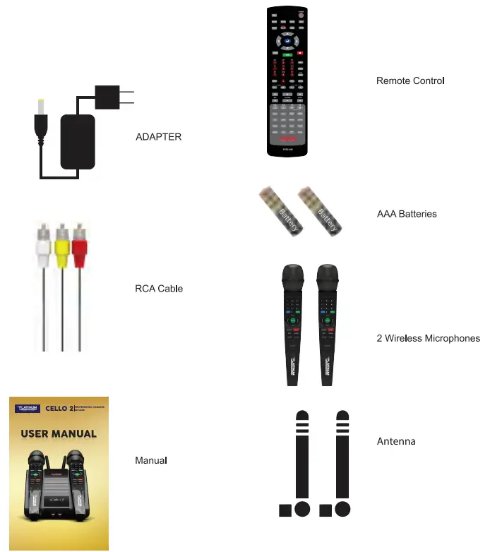 PLATINUM karaoke Cello 2 Professional SD CARD - Accesories