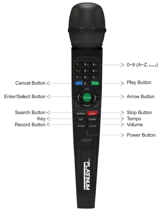 PLATINUM karaoke Cello 2 Professional SD CARD - Microphone