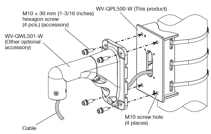 i-PRO-WV-QPL500-W-Pole-Mount-Bracket-fig- (8)