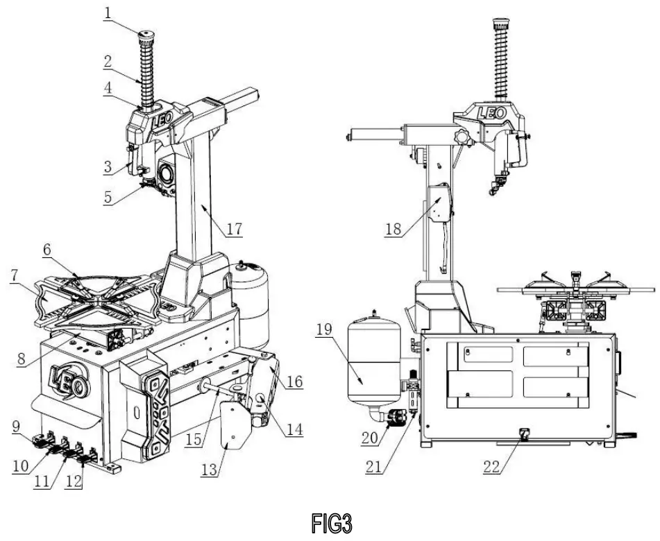 LEO L8087 Car Tire Changer - fig 3