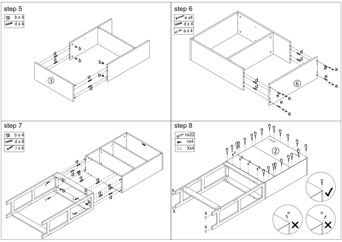 Kmart 43230587 Panelled Shelf Unit with Doors - screws 1