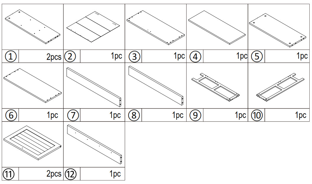 Kmart 43230587 Panelled Shelf Unit with Doors