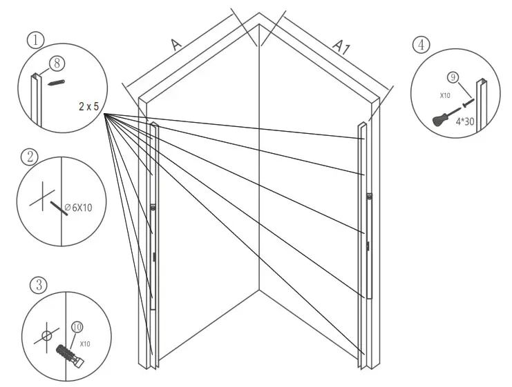 BERNSTEIN NT213 Corner Shower - MEASUREMENTS 3