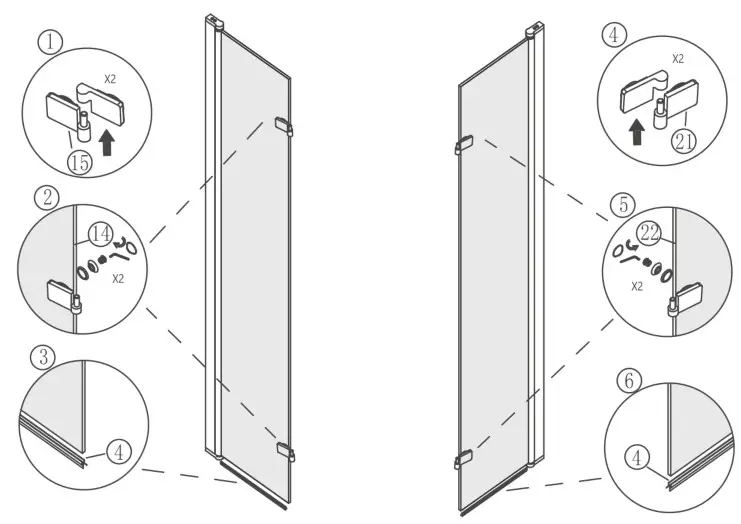 BERNSTEIN NT213 Corner Shower - MEASUREMENTS 4