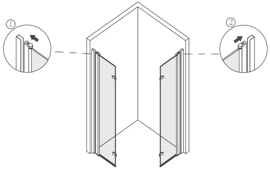 BERNSTEIN NT213 Corner Shower - MEASUREMENTS 5