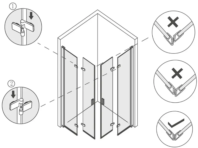 BERNSTEIN NT213 Corner Shower - MEASUREMENTS 7