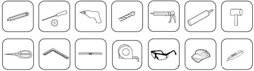 BERNSTEIN NT213 Corner Shower - TOOLS REQUIRED 1