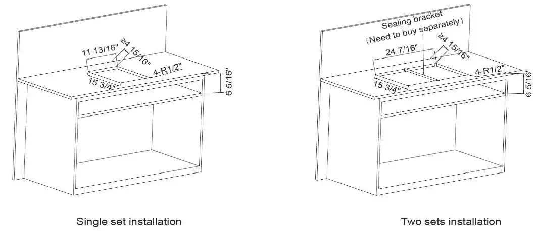 FOTILE EEG30101 Cooktop - installation 3