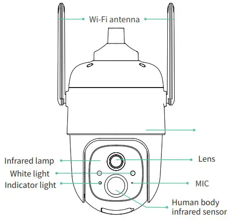 ADDS 2AUDF CQ12Y Smart PTZ Battery Camera - Product appearance 1