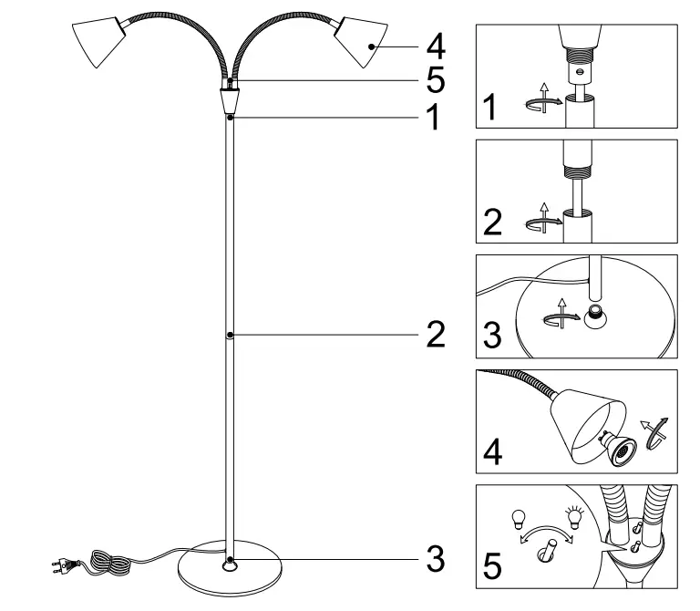 halo design Hygge Gulv 2 Arme Floor Lamp