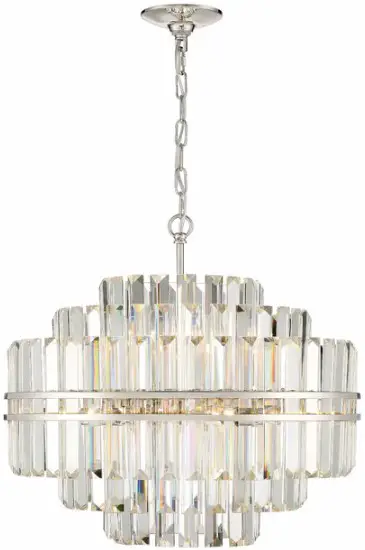 CRYSTORAMA HAY-1405-PN Hayes 12-Light Polished Nickel Chandelier