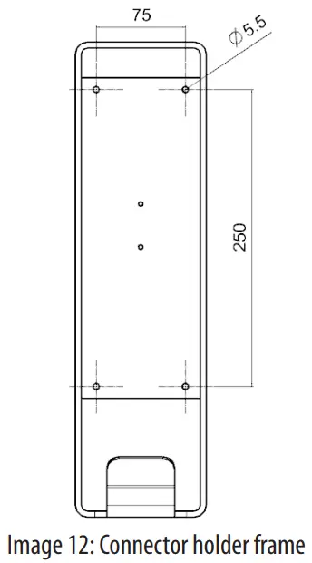 BE-D Series SCAME Electric Car Charging Station - Connector holder frame