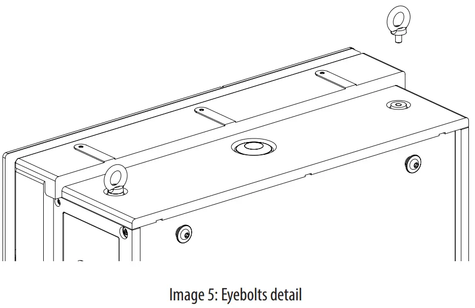 BE-D Series SCAME Electric Car Charging Station - Eyebolts detail