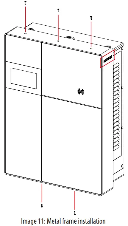 BE-D Series SCAME Electric Car Charging Station - Metal frame installation