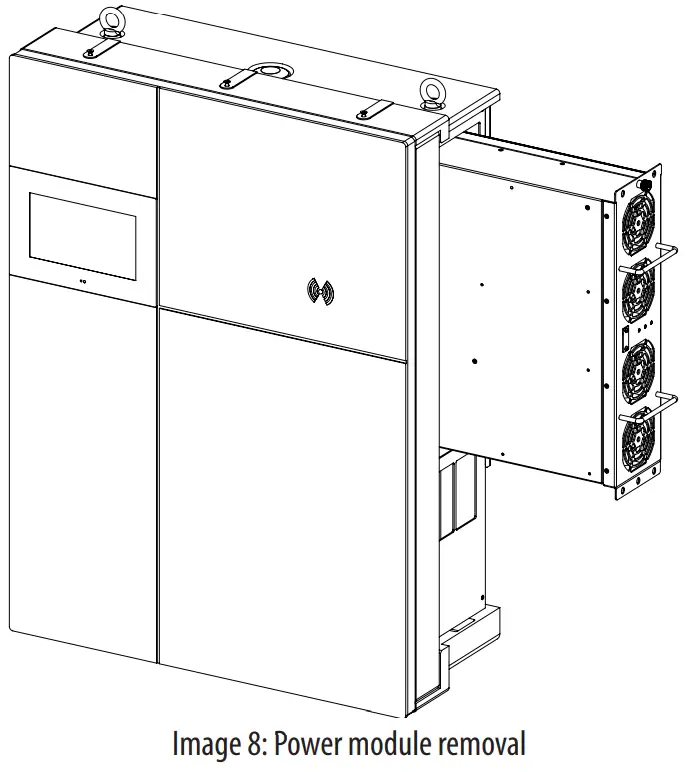 BE-D Series SCAME Electric Car Charging Station - Power module remova