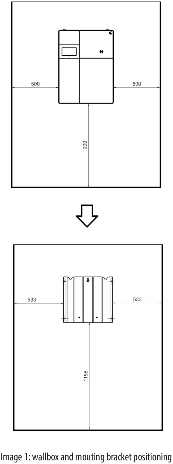 BE-D Series SCAME Electric Car Charging Station - bracket positioning
