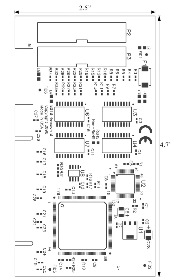 Appendix C – Silk Screen – 8018 PCB