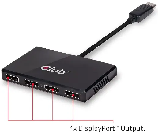 Club3D CSV-6400 Multi Stream Transport Hub DisplayPort-fig- 3