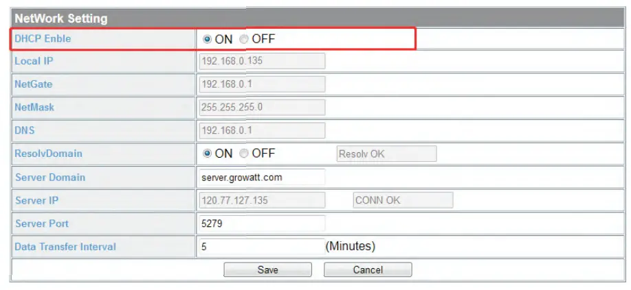 GROWATT SEM D Smart Energy Manager  - Network